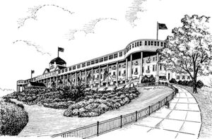 Grand Hotel, Side View, Mackinac Island - 500px art copyright Maggie LaNoue