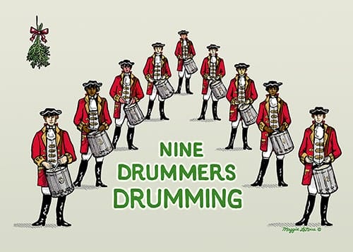 Christmas -Nine Drummers Drumming - 500px art - copyright Maggie LaNoue