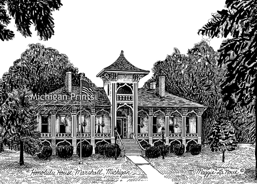 Honolulu House, Marshall - 1000px art copyright Maggie LaNoue