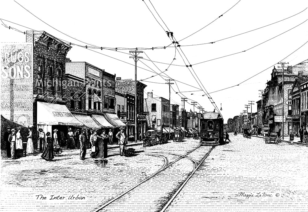 The Interurban, Marshall - 1000px art copyright Maggie LaNoue