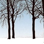 Winter Trees - Michigan Prints - 144px art - copyright Maggie LaNoue