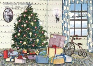 Old-Fashioned Christmas Tree - Michigan Prints - 1000px art copyright Maggie LaNoue