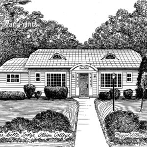 Albion College Kappa Delta Lodge - 1000px art copyright Maggie LaNoue