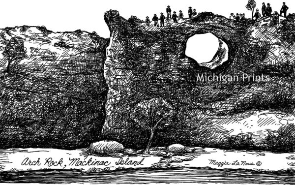 Arch Rock, Mackinac Island - 1000px art copyright Maggie LaNoue