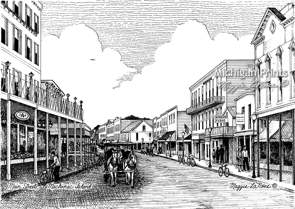 Mac Island - Main Street - 1000px art copyright Maggie LaNoue