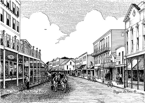 Mac Island - Main Street - 500px art copyright Maggie LaNoue