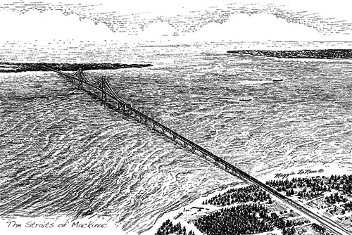 Mac Island - Straits of Mackinac - 500px art copyright Maggie LaNoue